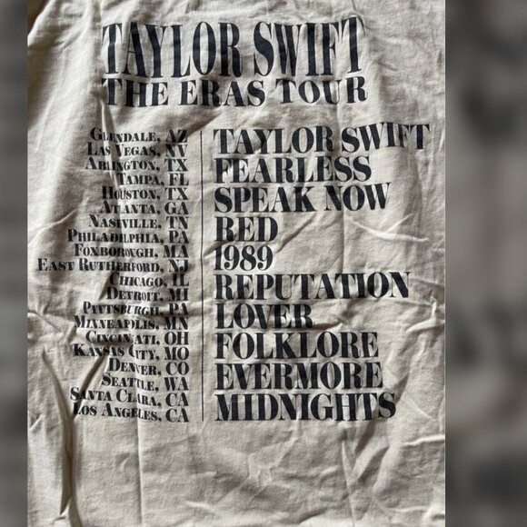 Taylor Swift The Eras Tour Tee Shirt Official Merch T Shirt Adult Size L - Picture 5 of 5